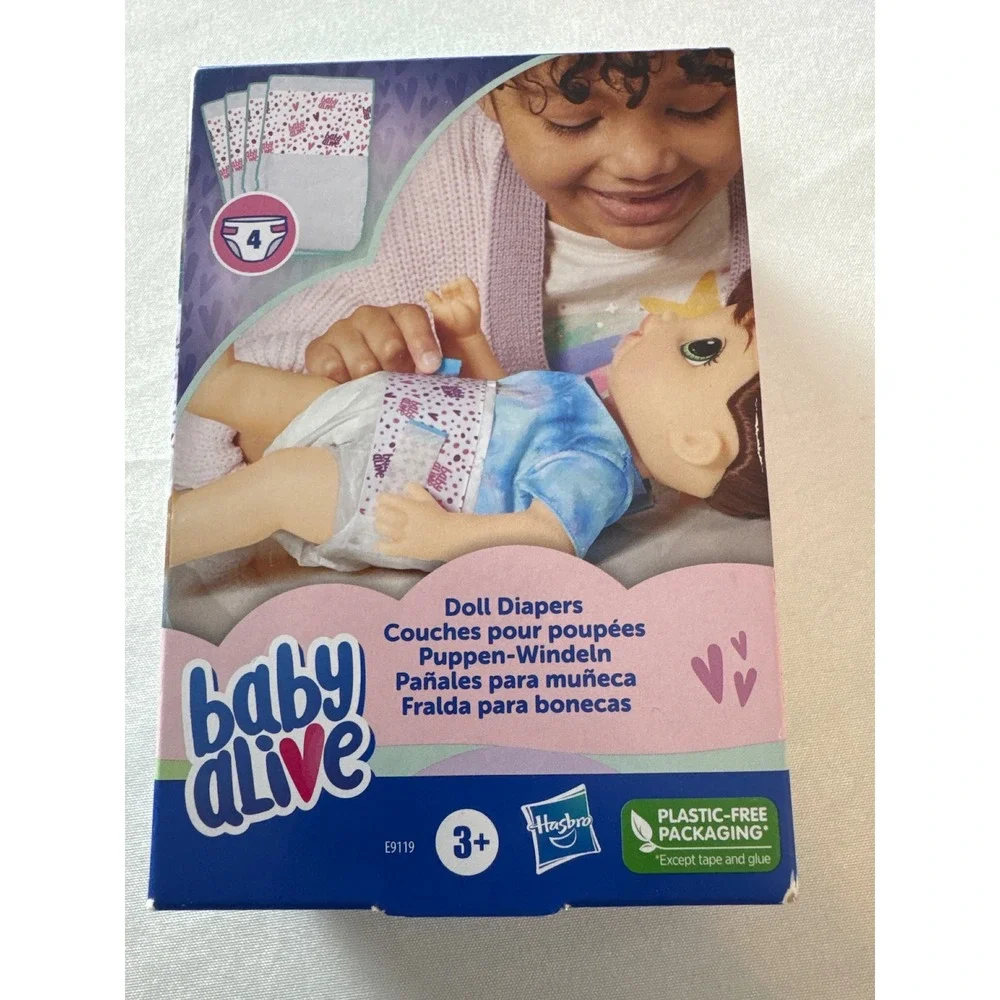 Baby Alive Doll Diapers Refill 6 Packs 24 Count Total Hasbro E9119 NEW